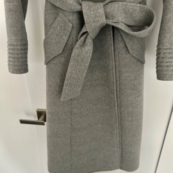 SENTALER Long Shawl Collar Wrap Coat - Picture 11 of 11